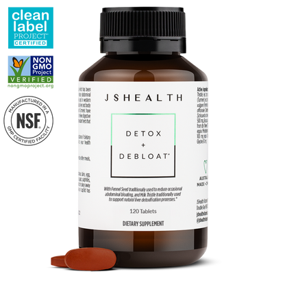 Detox + Debloat. Bloating Relief for Women with Milk Thistle, Turmeric, and Fennel. Liver Health and Gut Support. Nutritionist-Formulated
