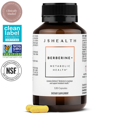 Berberine Supplement with Berbevis for Metabolic Health Support. Higher Strength for Blood Sugar Already in the Normal Range and Body Composition. By Nutritionist Jessica Sepel