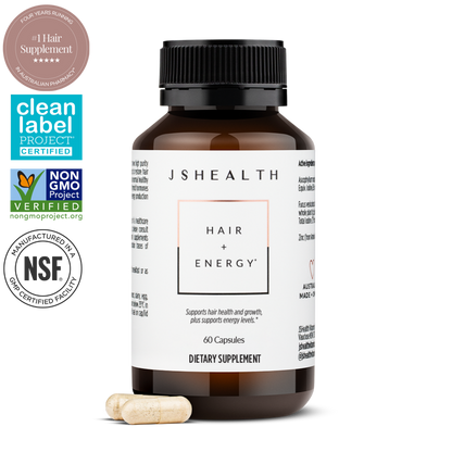 Hair Growth Vitamins for Women. Hair + Energy with Kelp Iodine and Zinc. Supports Thickness, Strength, Energy. Nutritionist-Formulated