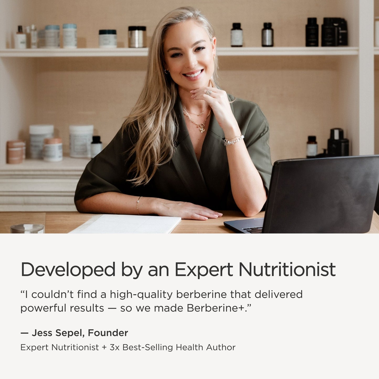 Berberine Supplement with Berbevis for Metabolic Health Support. Higher Strength for Blood Sugar Already in the Normal Range and Body Composition. By Nutritionist Jessica Sepel