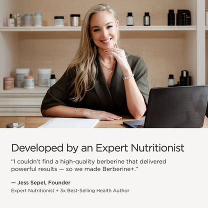 Berberine Supplement with Berbevis for Metabolic Health Support. Higher Strength for Blood Sugar Already in the Normal Range and Body Composition. By Nutritionist Jessica Sepel